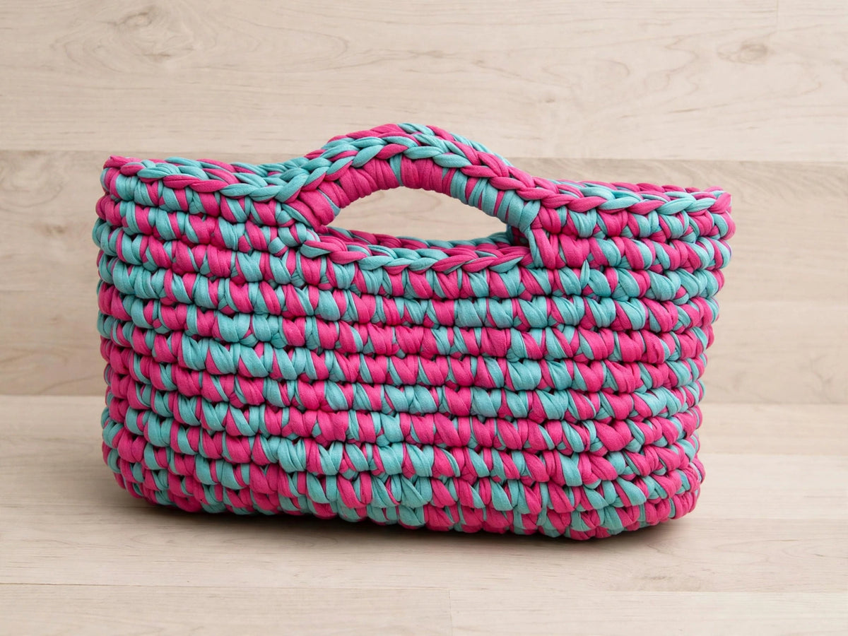 LIA TROPICAL - Borsa Uncinetto Fucsia & Tiffany 🌴 | Sunset Edition