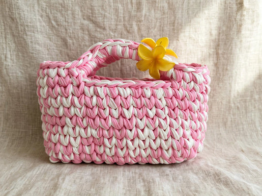 LIA - Mini Borsa Uncinetto Marshmallow Rosa 🍭✨